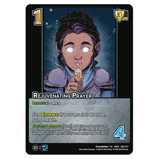 Rejuvenating Prayer card from the Crtical Role set Heroes of Exandria