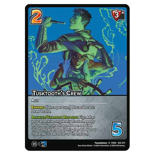 Tusktooth's Crew card from the Crtical Role set Heroes of Exandria