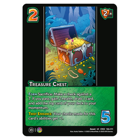 Treasure Chest card from the Crtical Role set Heroes of Exandria