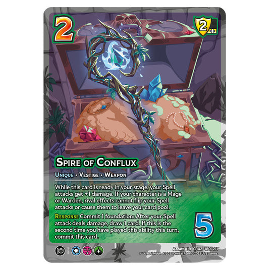 Spire of Conflux card from the Crtical Role set Heroes of Exandria