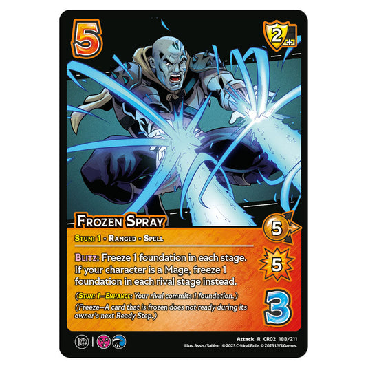 Frozen Spray card from the Crtical Role set Heroes of Exandria