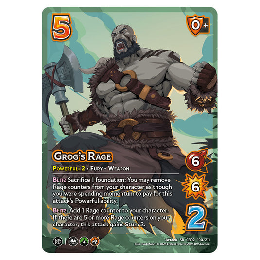 Grog's Rage card from the Crtical Role set Heroes of Exandria