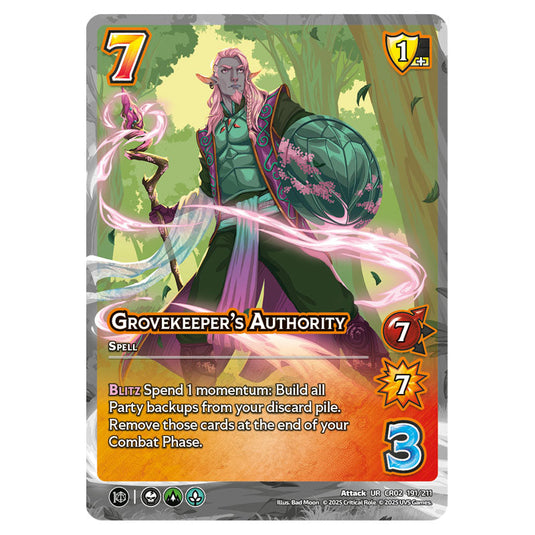 Grovekeeper's Authority card from the Crtical Role set Heroes of Exandria