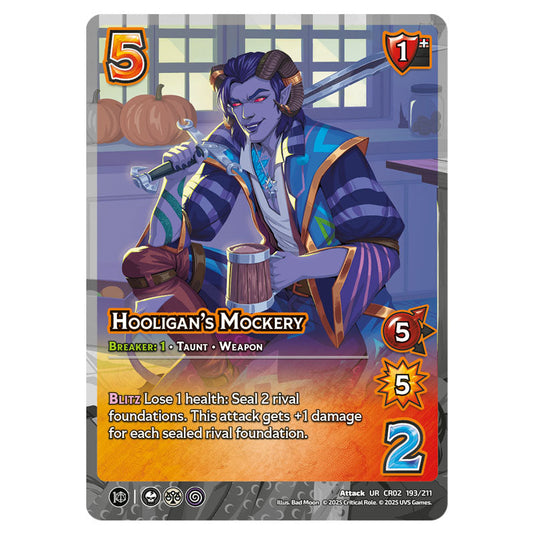 Hooligan's Mockery card from the Crtical Role set Heroes of Exandria