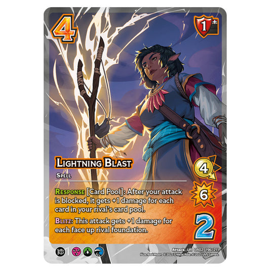 Lightning Blast card from the Crtical Role set Heroes of Exandria