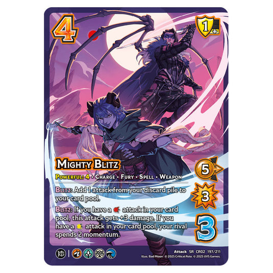Mighty Blitz card from the Crtical Role set Heroes of Exandria