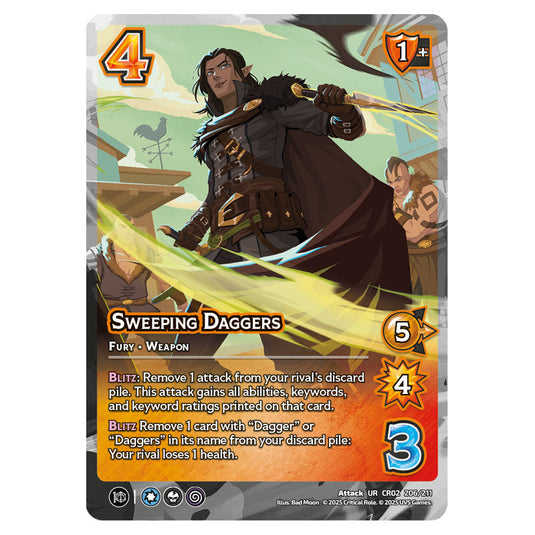Sweeping Daggers card from the Crtical Role set Heroes of Exandria