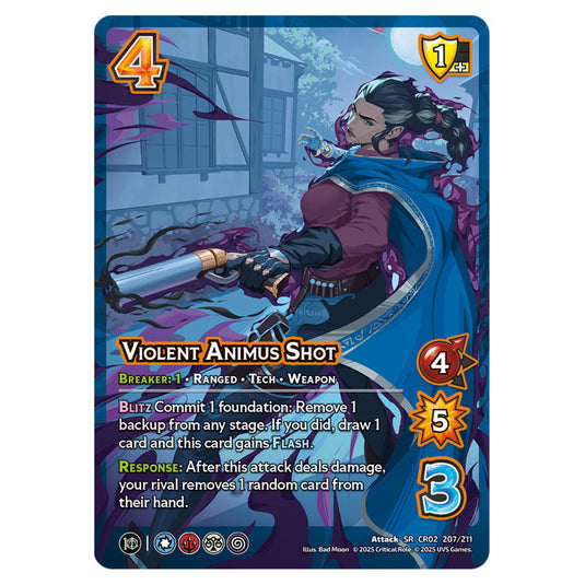 Violent Animus Shot card from the Crtical Role set Heroes of Exandria