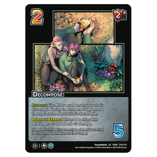 Decompose card from the Crtical Role set Heroes of Exandria