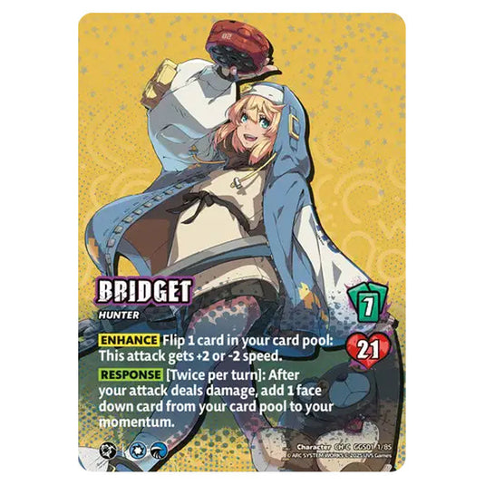 Bridget card from the UNIVERSUS set GUILTY GEAR STRIVE