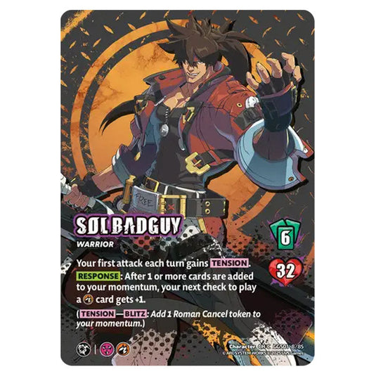 Sol Badguy card from the UNIVERSUS set GUILTY GEAR STRIVE