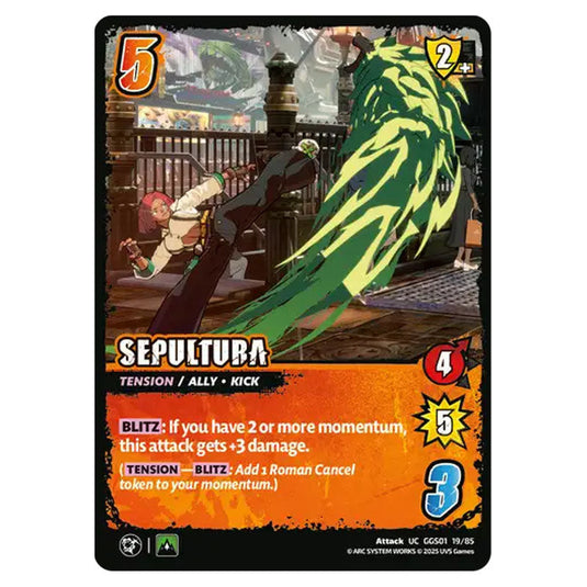Sepultura card from the UNIVERSUS set GUILTY GEAR STRIVE