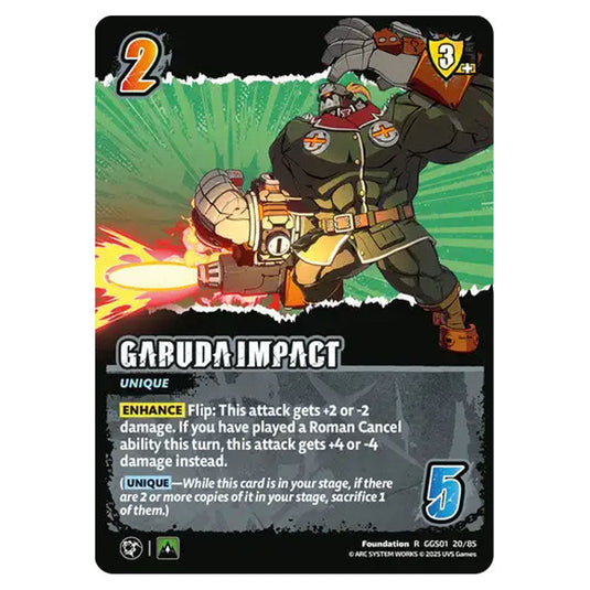 Garuda Impact card from the UNIVERSUS set GUILTY GEAR STRIVE