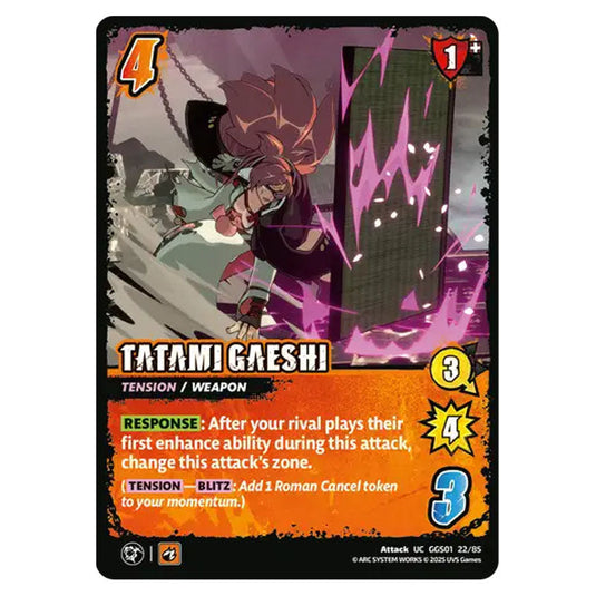 Tatami Gaeshi card from the UNIVERSUS set GUILTY GEAR STRIVE
