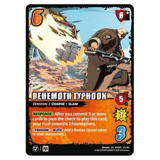 Behemoth Typhoon card from the UNIVERSUS set GUILTY GEAR STRIVE