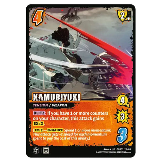 Kamuriyuki card from the UNIVERSUS set GUILTY GEAR STRIVE