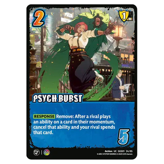 Psych Burst card from the UNIVERSUS set GUILTY GEAR STRIVE