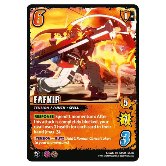 Fafnir card from the UNIVERSUS set GUILTY GEAR STRIVE