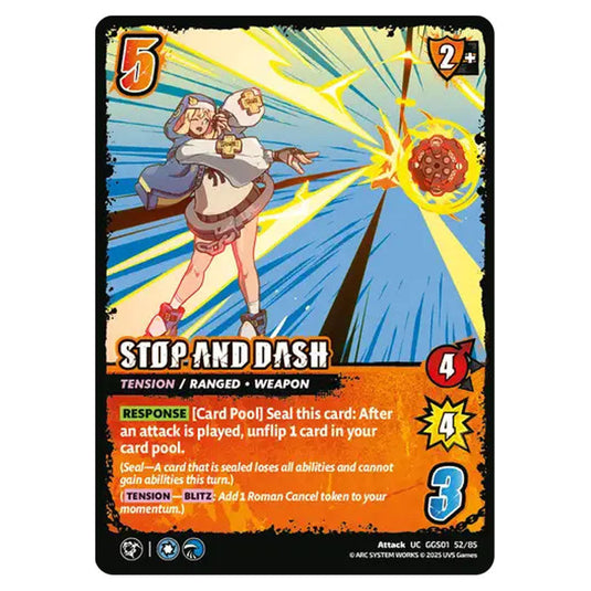 Stop and Dash card from the UNIVERSUS set GUILTY GEAR STRIVE