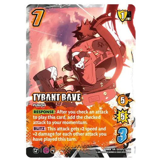 Tyrant Rave card from the UNIVERSUS set GUILTY GEAR STRIVE