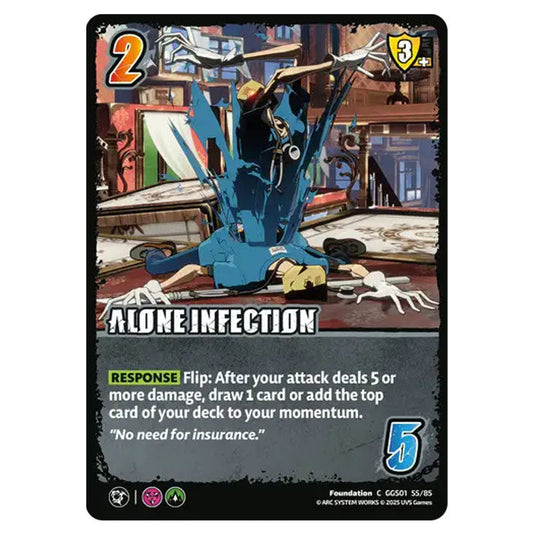 Alone Infection card from the UNIVERSUS set GUILTY GEAR STRIVE
