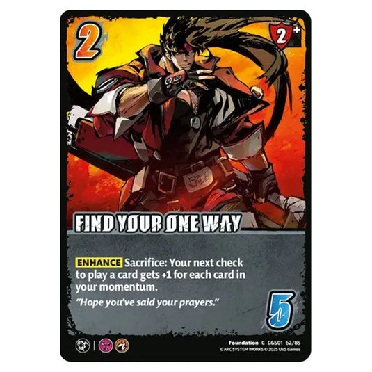 Find Your One Way card from the UNIVERSUS set GUILTY GEAR STRIVE