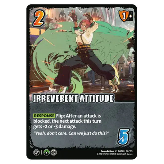 Irreverent Attitude card from the UNIVERSUS set GUILTY GEAR STRIVE