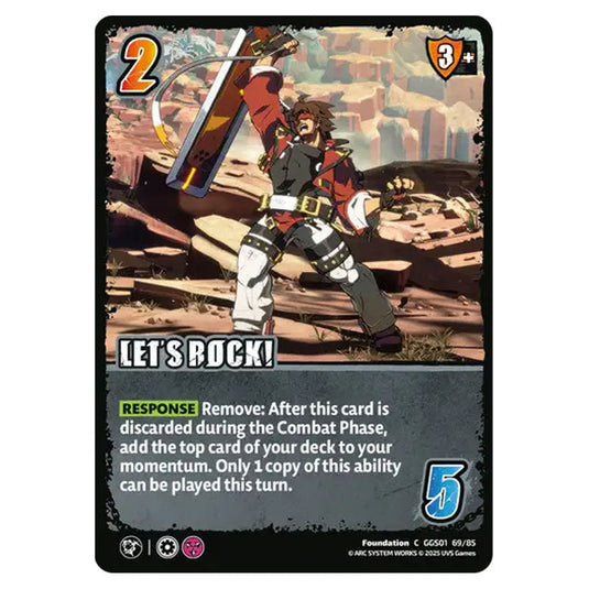 Let's Rock! card from the UNIVERSUS set GUILTY GEAR STRIVE