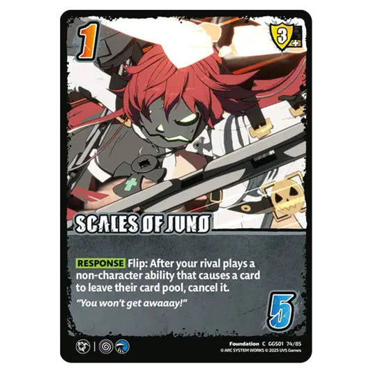 Scales of Juno card from the UNIVERSUS set GUILTY GEAR STRIVE