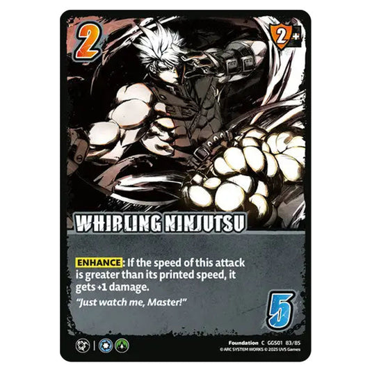 Whirling Ninjutsu card from the UNIVERSUS set GUILTY GEAR STRIVE