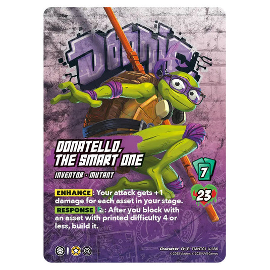 Donatello, The Smart One card from the Teenage Mutant Ninja Turtles set 