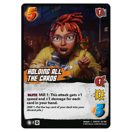 Holding all the Cards card from the Teenage Mutant Ninja Turtles set 