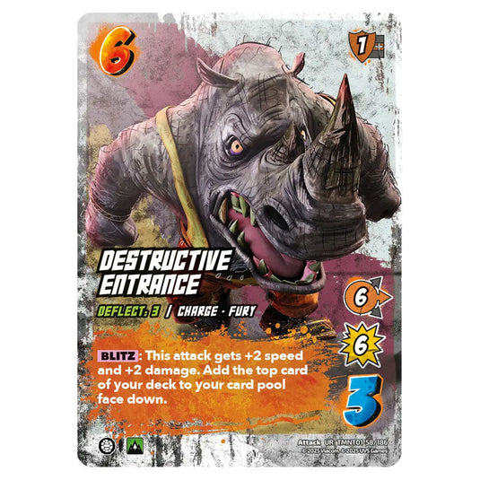 Destructive Entrance card from the Teenage Mutant Ninja Turtles set 