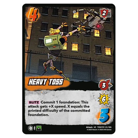 Heavy Toss card from the Teenage Mutant Ninja Turtles set 