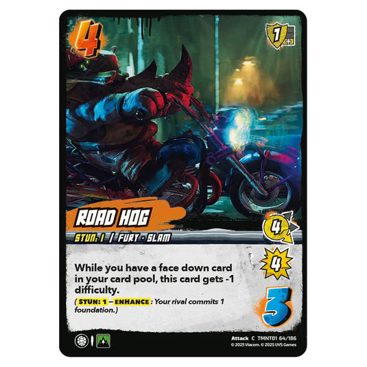 Road Hog card from the Teenage Mutant Ninja Turtles set 