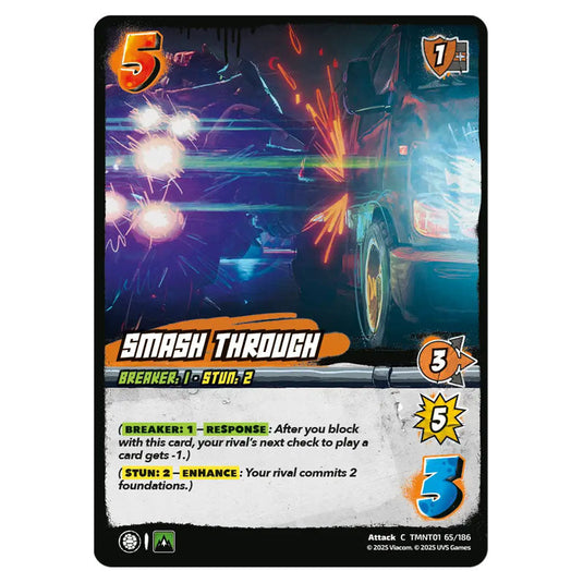 Smash Through card from the Teenage Mutant Ninja Turtles set 