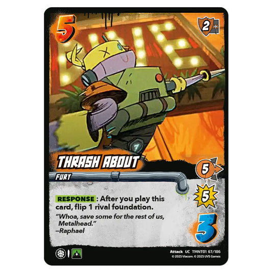 Thrash About card from the Teenage Mutant Ninja Turtles set 