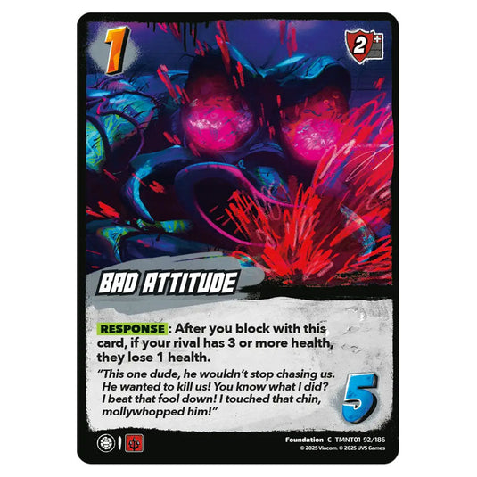 Bad Attitude card from the Teenage Mutant Ninja Turtles set 