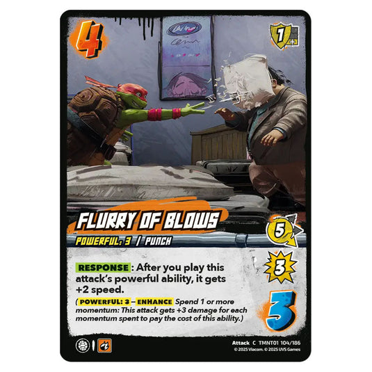Flurry of Blows card from the Teenage Mutant Ninja Turtles set 
