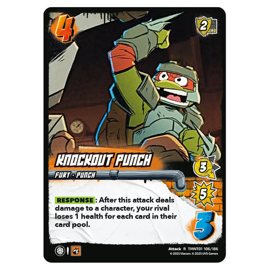 Knockout Punch card from the Teenage Mutant Ninja Turtles set 