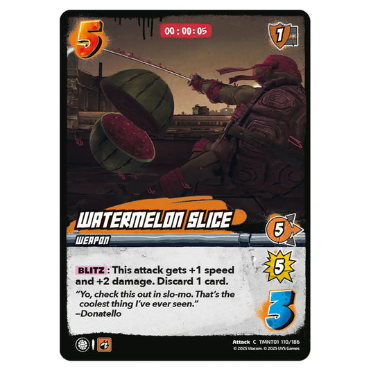 Watermelon Slice card from the Teenage Mutant Ninja Turtles set 