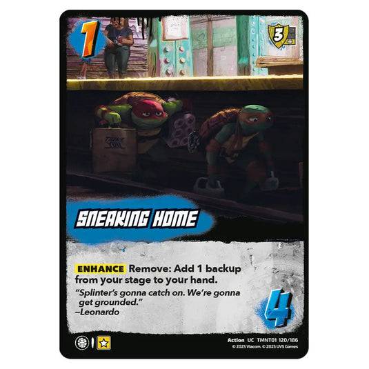 Sneaking Home card from the Teenage Mutant Ninja Turtles set 