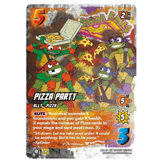 Pizza Party card from the Teenage Mutant Ninja Turtles set 