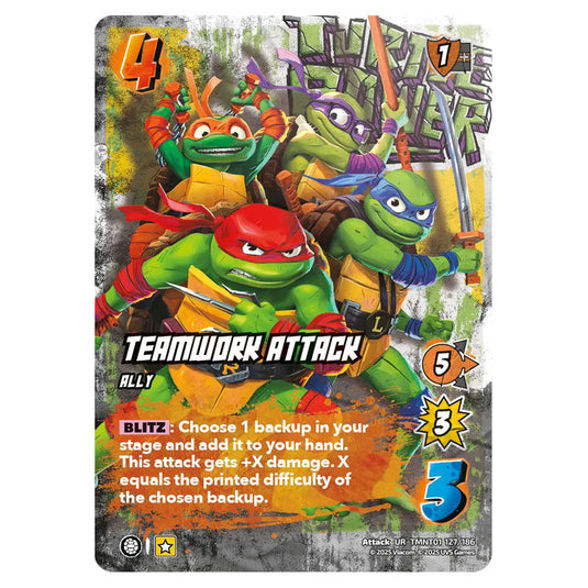 Teamwork Attack card from the Teenage Mutant Ninja Turtles set 