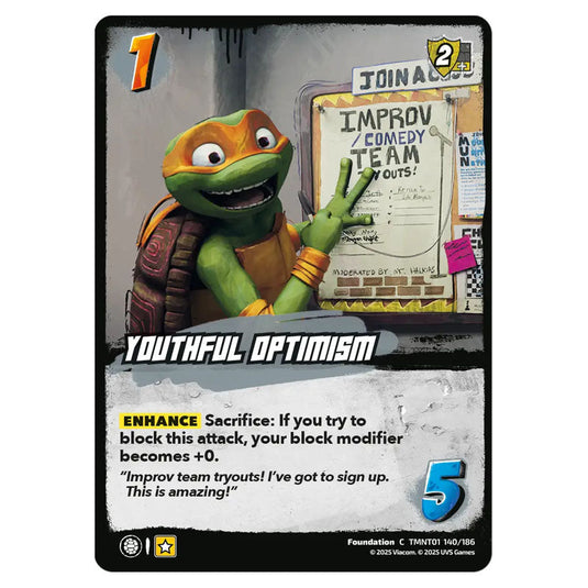 Youthful Optimism card from the Teenage Mutant Ninja Turtles set 