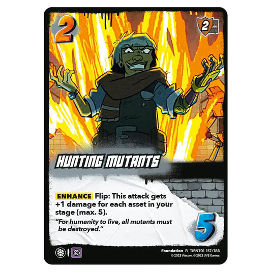 Hunting Mutants card from the Teenage Mutant Ninja Turtles set 