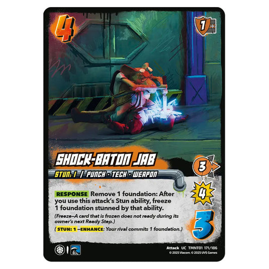 Shock-Baton Jab card from the Teenage Mutant Ninja Turtles set 