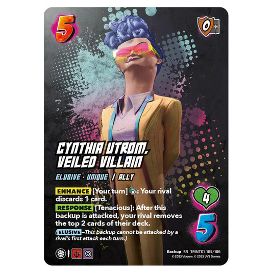Cynthia Utrom, Veiled Villain card from the Teenage Mutant Ninja Turtles set 
