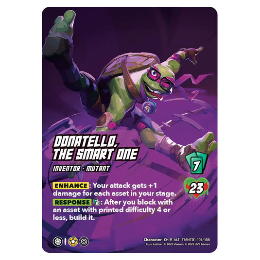 Donatello, The Smart One card from the Teenage Mutant Ninja Turtles set 