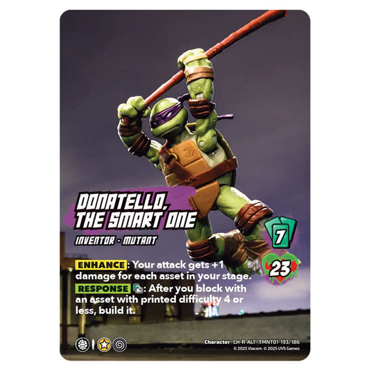 Donatello, The Smart One card from the Teenage Mutant Ninja Turtles set 